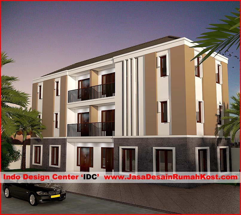 Desain Rumah Kost 3 Lantai di Karawaci b
