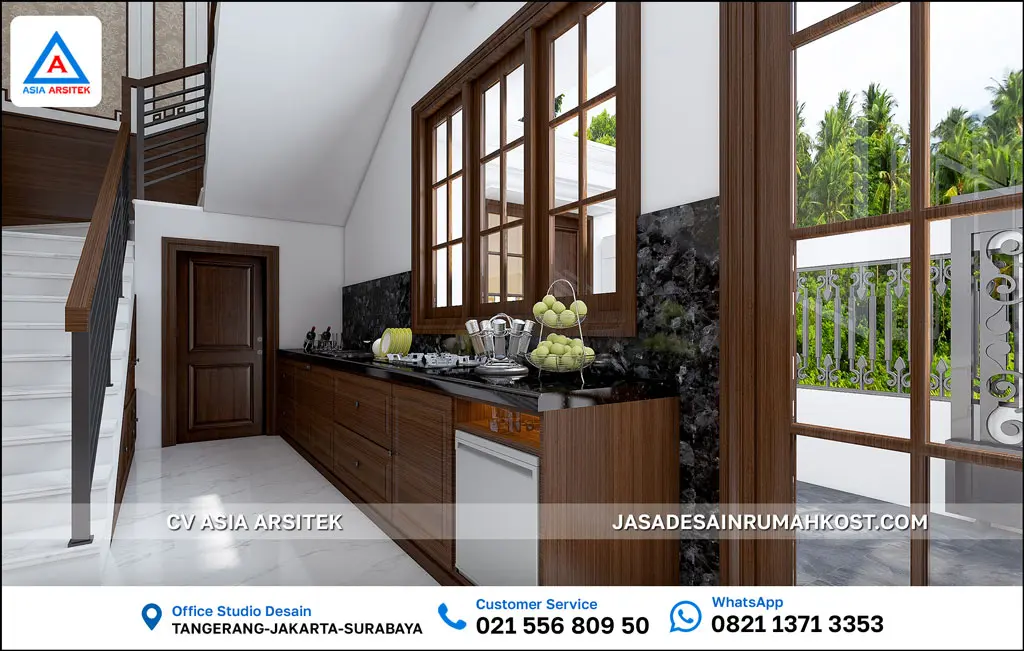 Jasa Arsitek Desain Rumah Kost di Serpong Tangerang Selatan dapur
