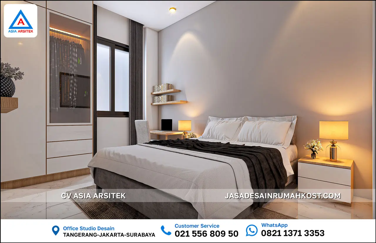 Jasa Desain Rumah Kost 2 Lantai di Bangka Belitung kamar tidur