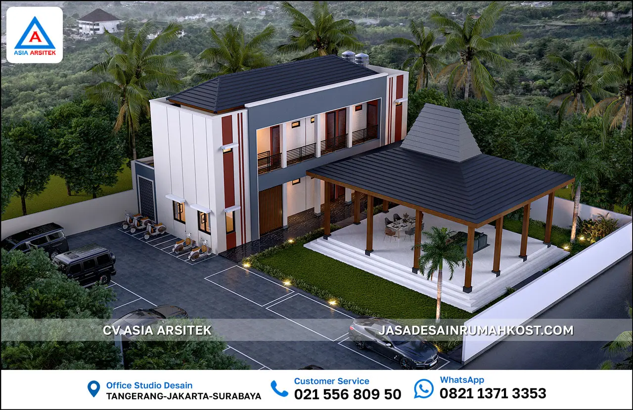 Jasa Desain Rumah Kost 2 Lantai di Bangka Belitung atas