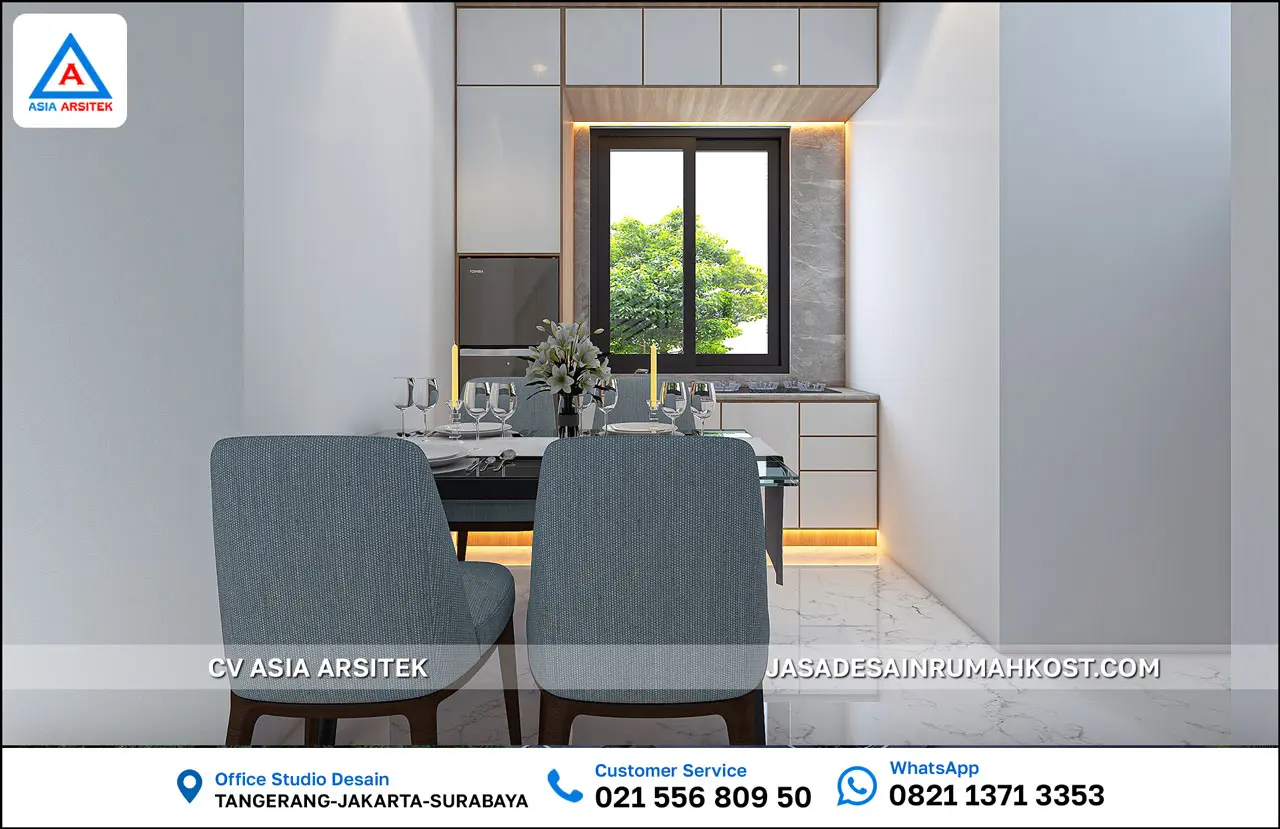 Jasa Desain Rumah Kost 2 Lantai di Bangka Belitung ruang makan