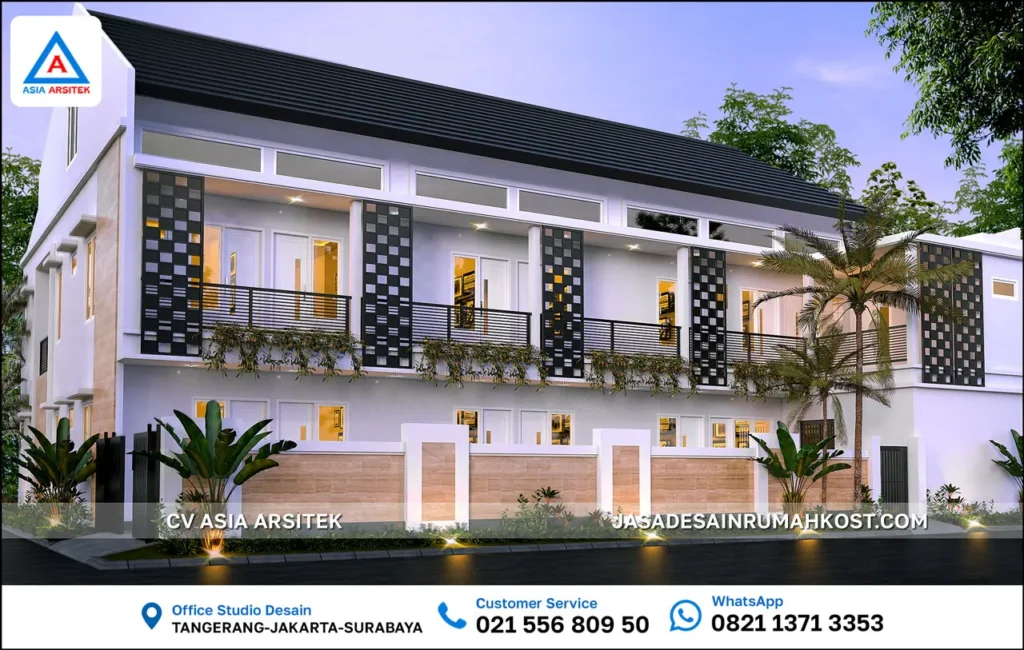 Jasa Desain Rumah Kost 2 Lantai di Depok depan