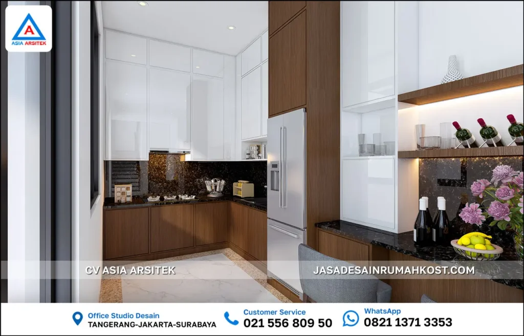 Jasa Desain Rumah Kost 3 Lantai di Ciampea Bogor dapur