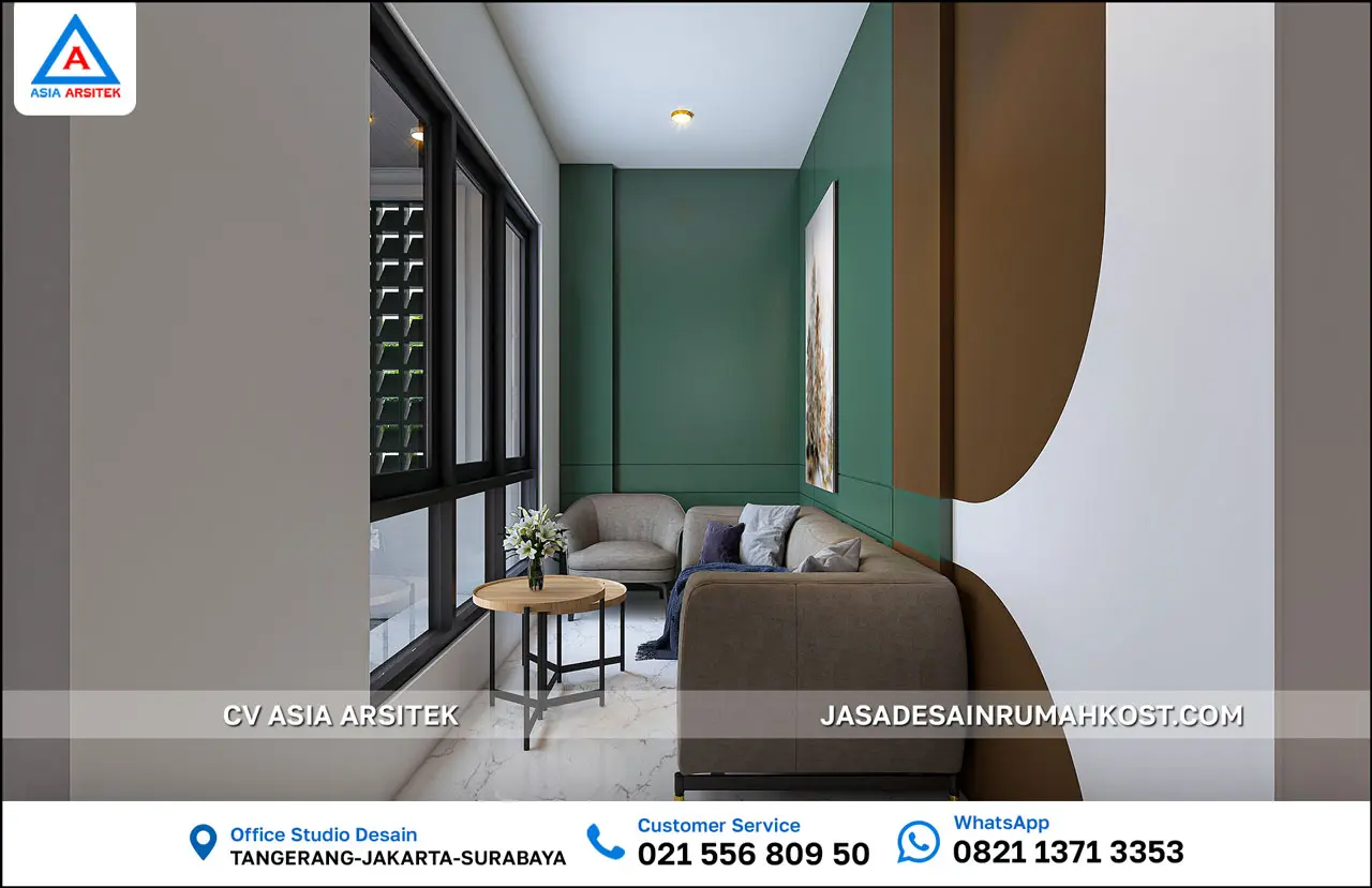 Jasa Desain Rumah Kost 3 Lantai di Cimanggis Depok lobby