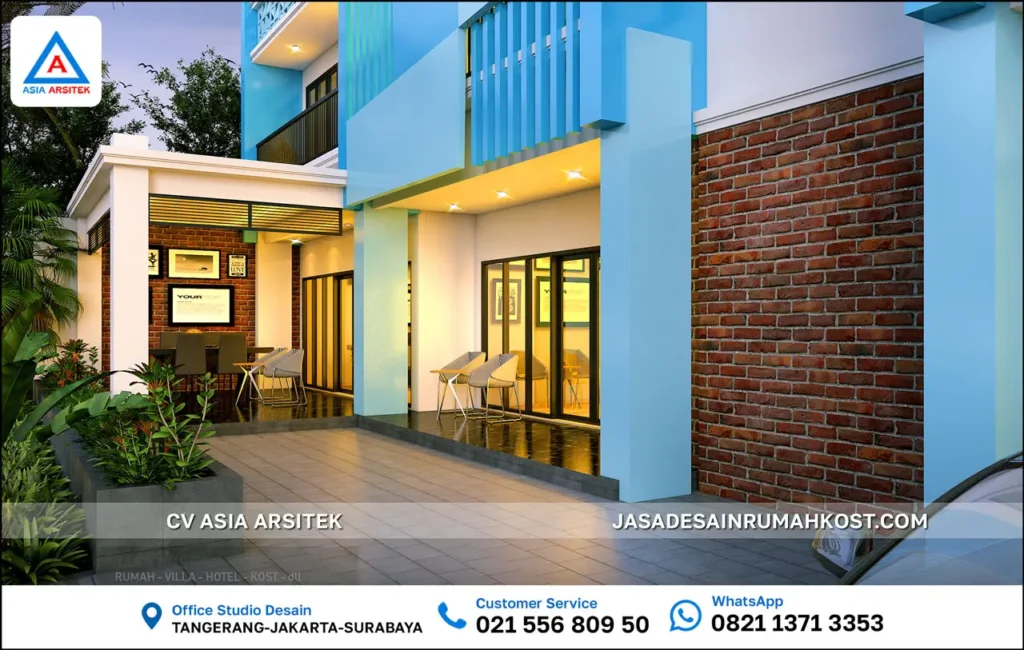 Jasa Desain Rumah Kost 3 Lantai di Jayapura Papua ruang duduk