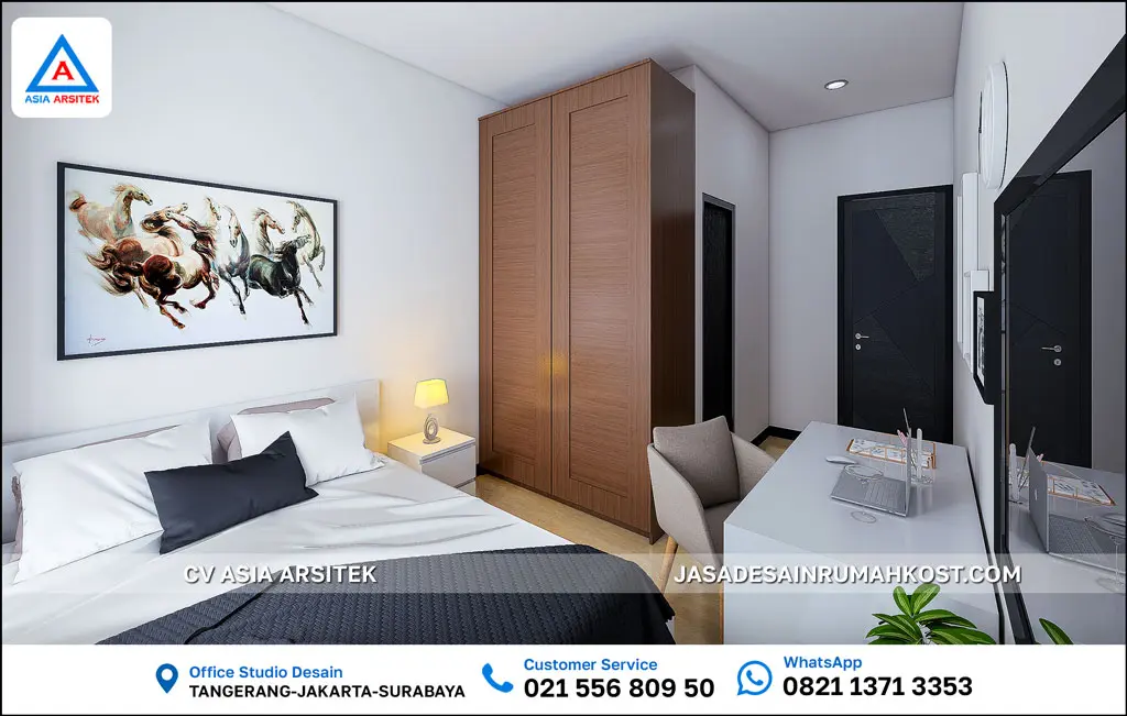 Jasa Desain Rumah Kost 3 Lantai di Jayapura Papua kamar tidur kost