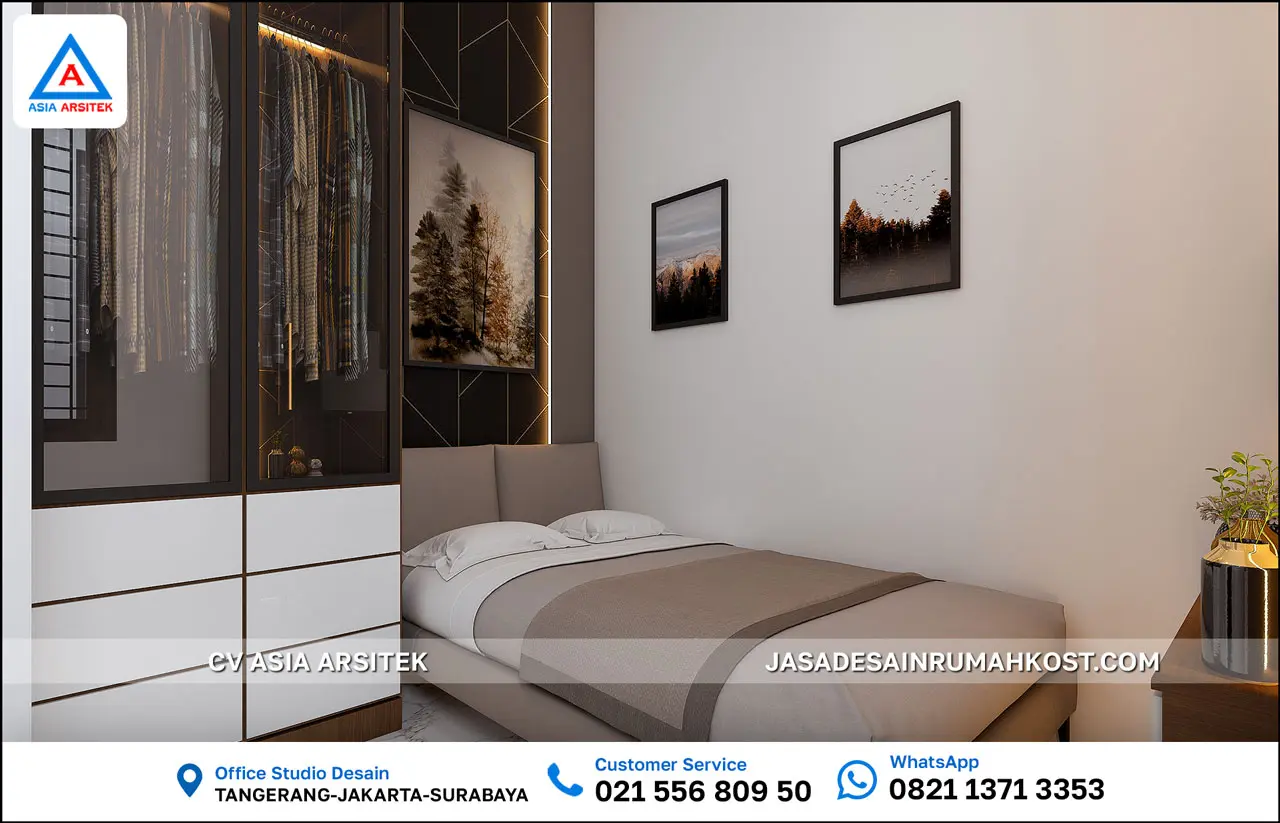 Jasa Desain Rumah Kost 3 Lantai di Kebon Jeruk Jakarta Barat kamar kost