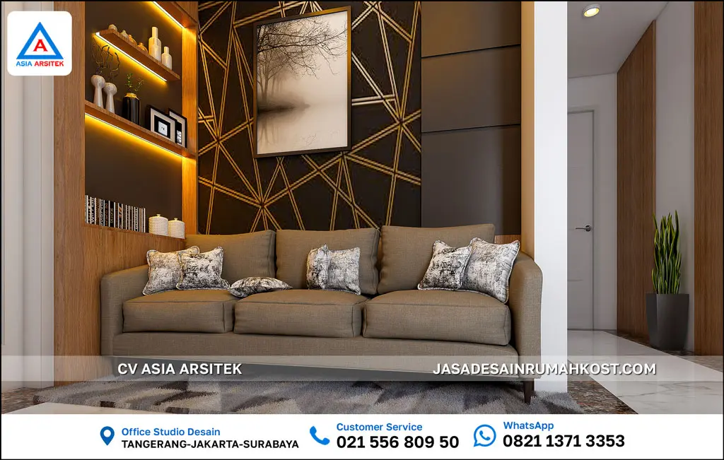 Jasa Desain Rumah Kost 3 Lantai di Kota Jakarta Selatan lobby