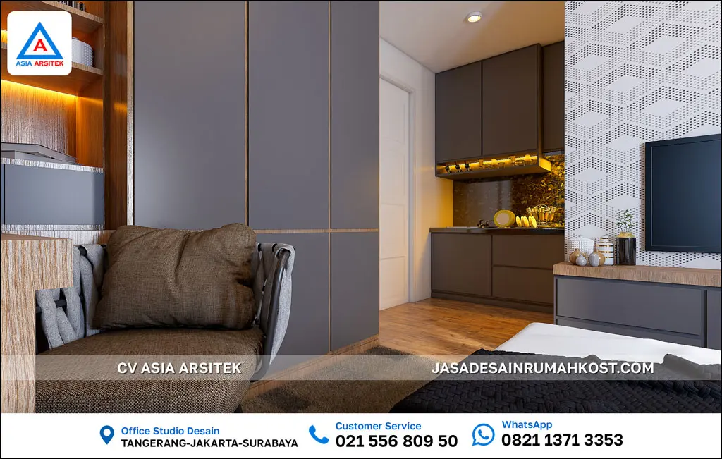 Jasa Desain Rumah Kost 3 Lantai di Kota Jakarta Selatan kamar