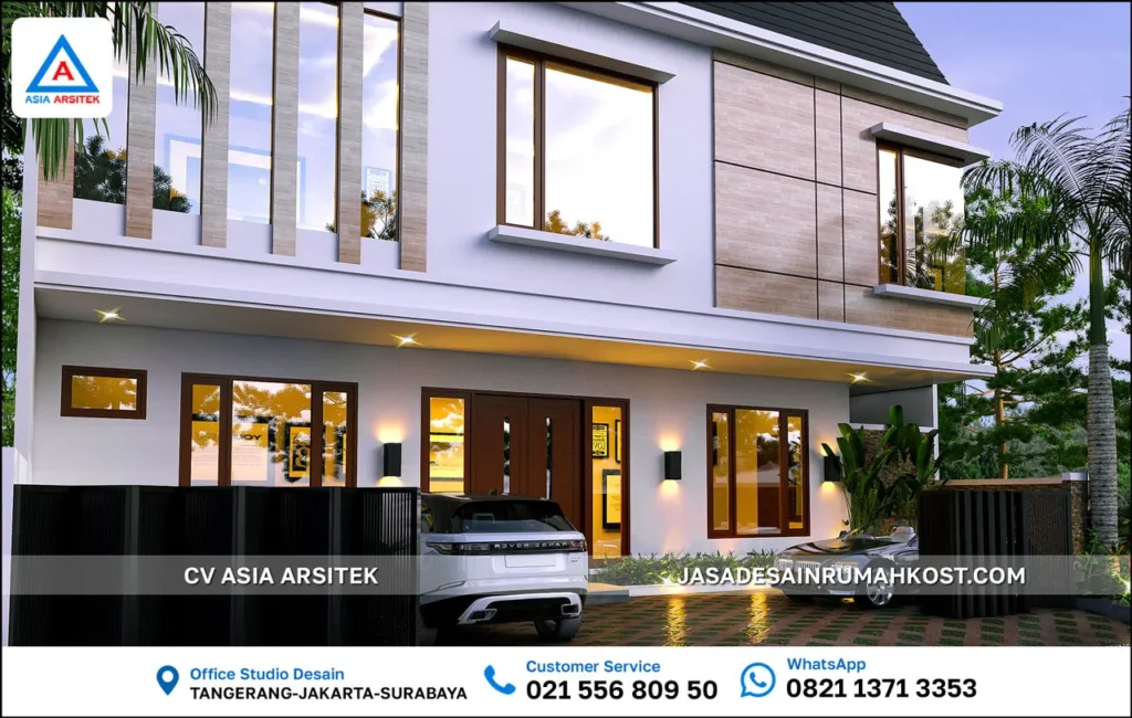Jasa Desain Rumah Kost 3 Lantai di Menteng Jakarta Pusat depan
