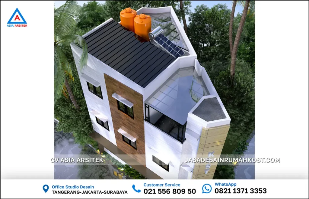 Jasa Desain Rumah Kost 3 Lantai di Menteng Jakarta Pusat atas