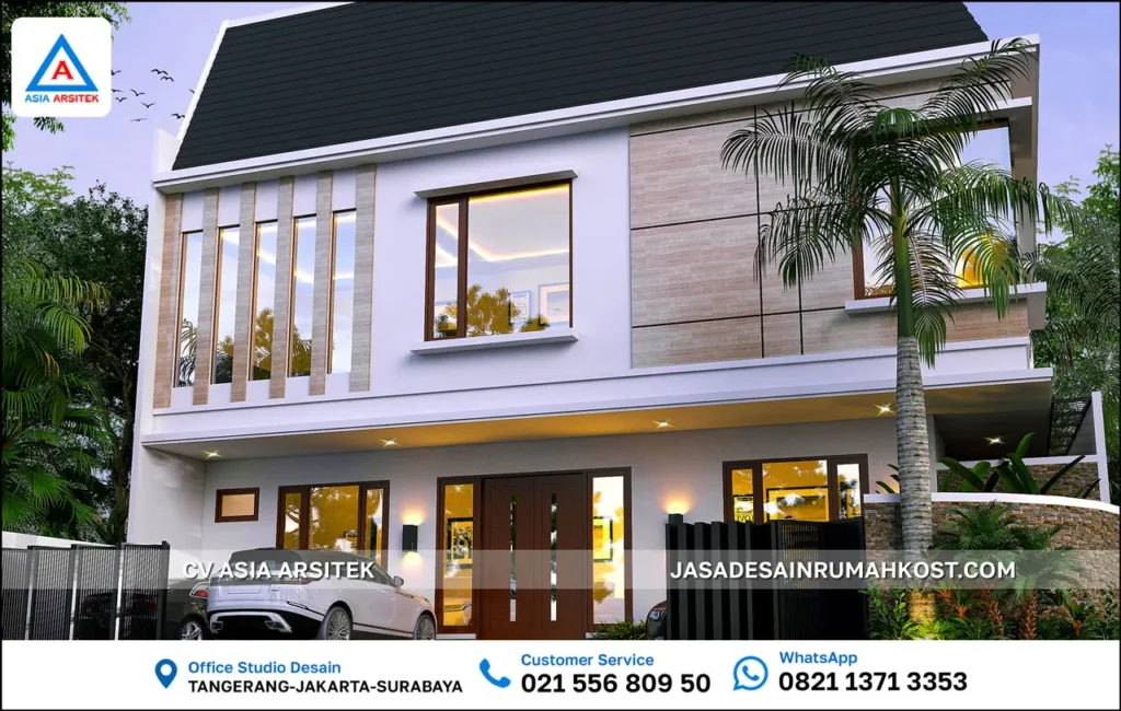Jasa Desain Rumah Kost 3 Lantai di Menteng Jakarta Pusat depan