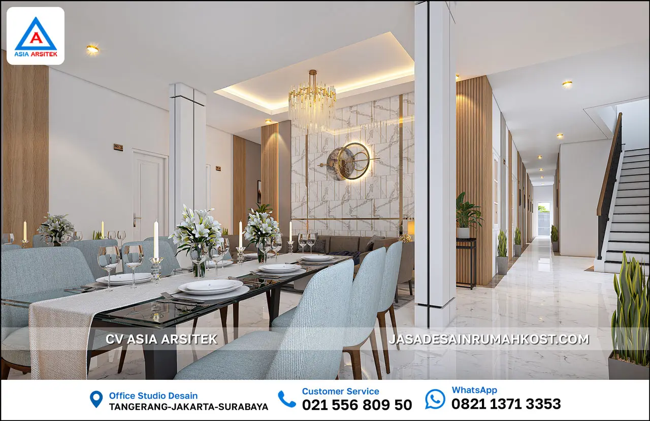 Jasa Desain Rumah Kost 3 Lantai di Padang Sumatera Barat ruang makan