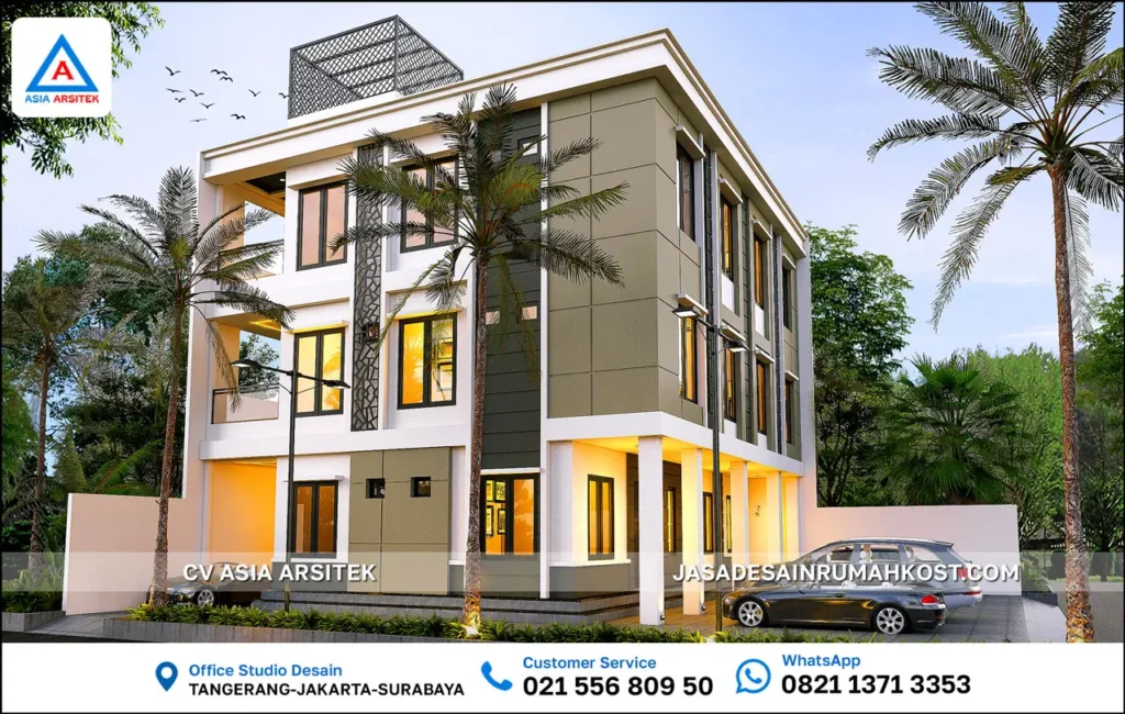 Jasa Desain Rumah Kost 3 Lantai di Penjaringan Jakarta Utara samping