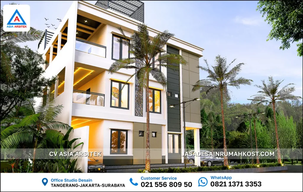 Jasa Desain Rumah Kost 3 Lantai di Penjaringan Jakarta Utara samping