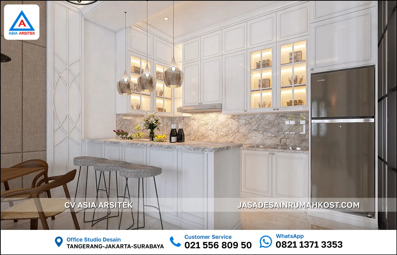 Jasa Desain Rumah Kost 3 Lantai di Serang Banten dapur