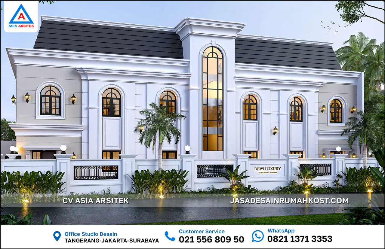 Jasa Desain Rumah Kost 3 Lantai di Serang Banten depan