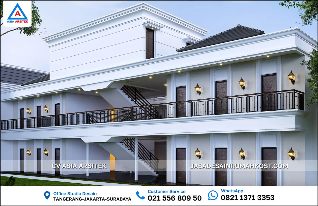 Jasa Desain Rumah Kost 3 Lantai di Serang Banten belakang