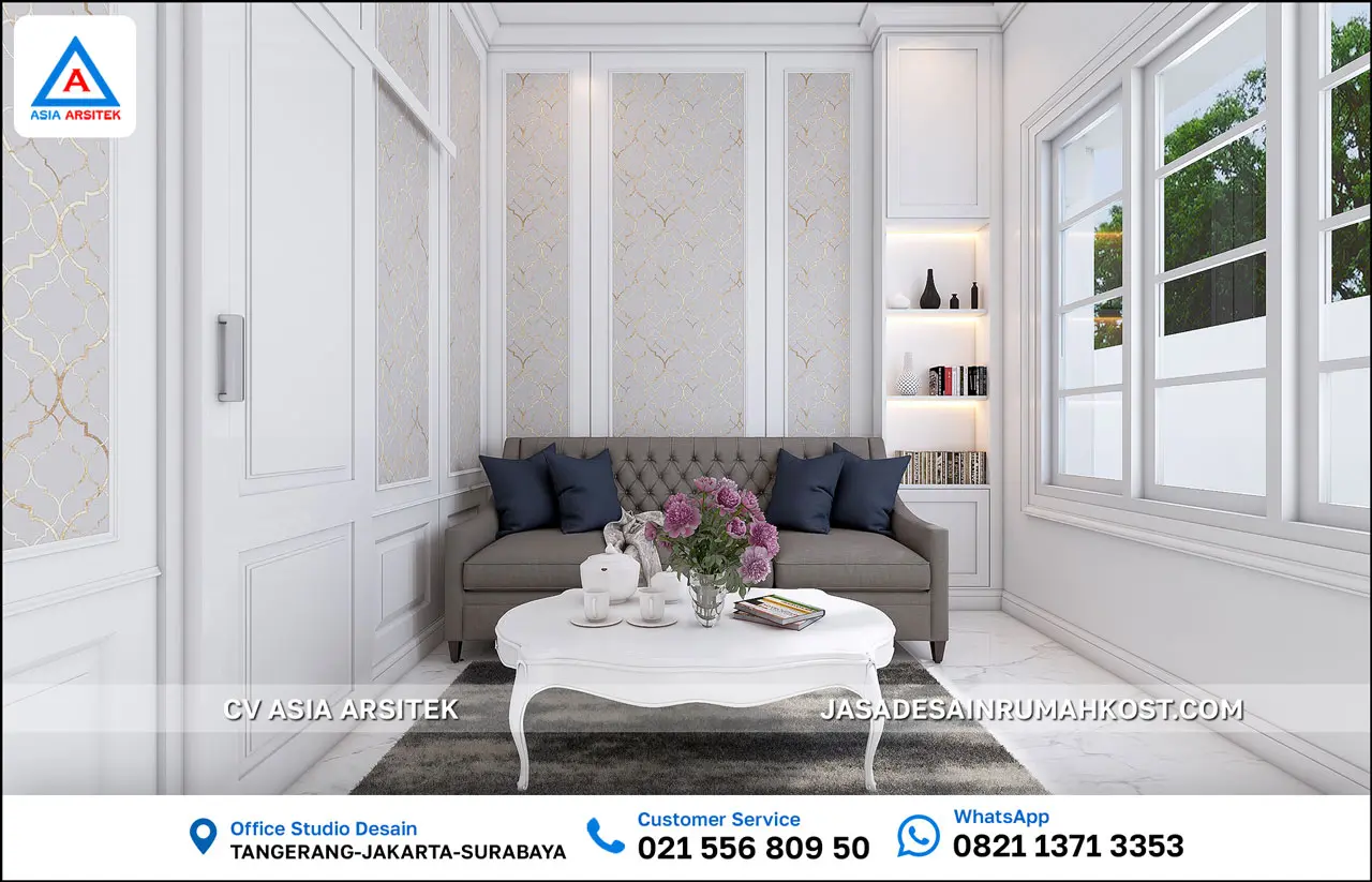 Jasa Desain Rumah Kost 3 Lantai di Tangerang Selatan lobby