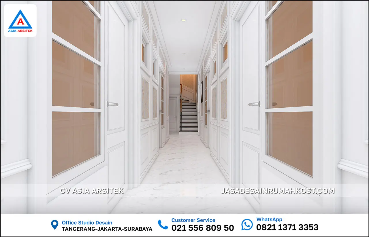 Jasa Desain Rumah Kost 3 Lantai di Tangerang Selatan selasar