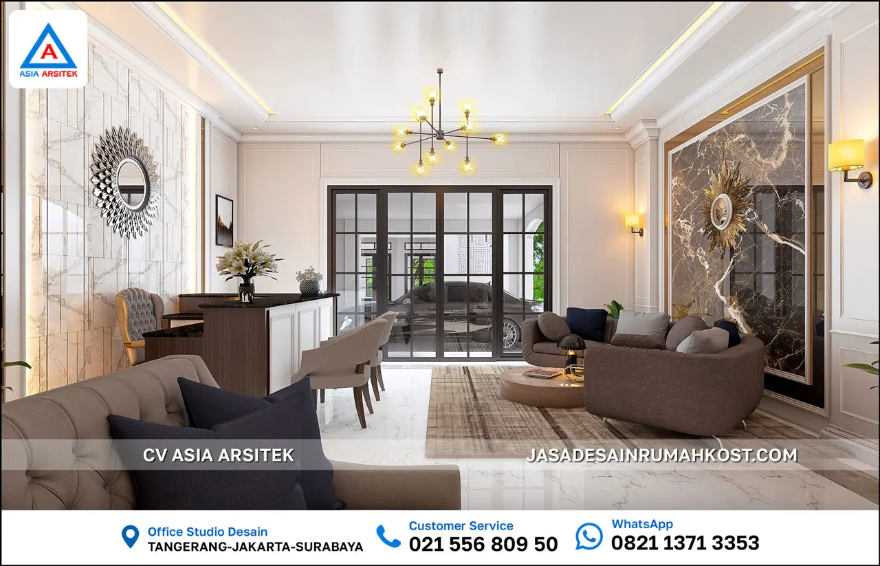Jasa Desain Rumah Kost 3 Lantai di Yogyakarta lobby