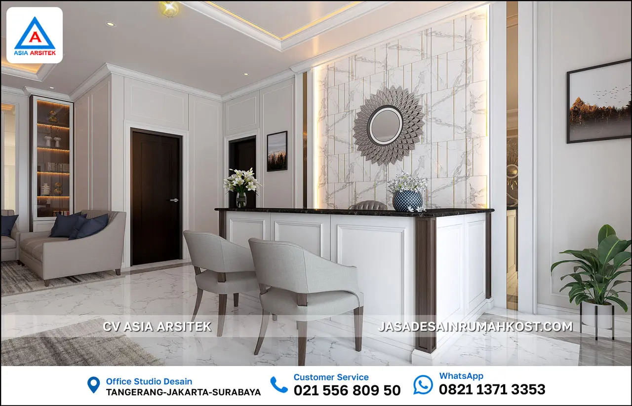 Jasa Desain Rumah Kost 3 Lantai di Yogyakarta resepsionis