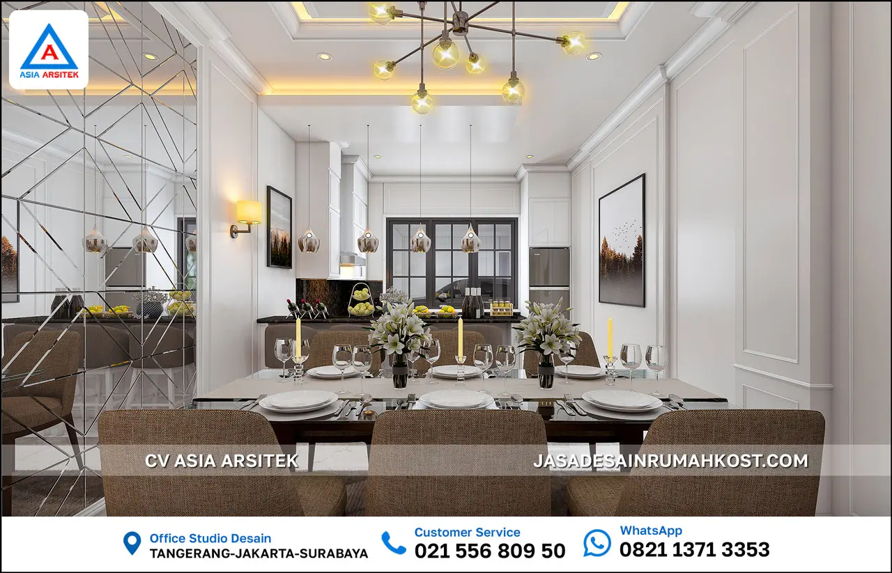 Jasa Desain Rumah Kost 3 Lantai di Yogyakarta ruang makan
