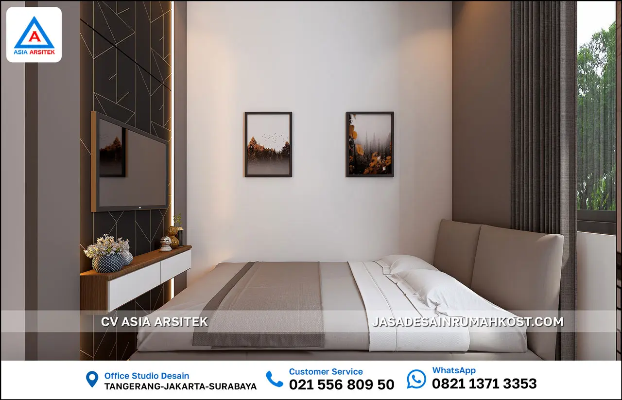 Jasa Desain Rumah Kost 4 Lantai di Beji Depok kamar