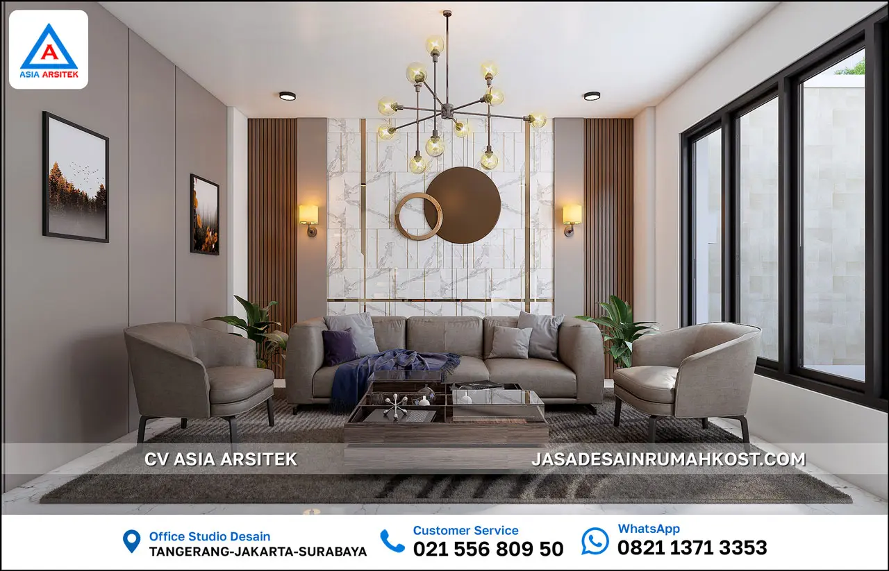 Jasa Desain Rumah Kost 4 Lantai di Beji Depok lobby