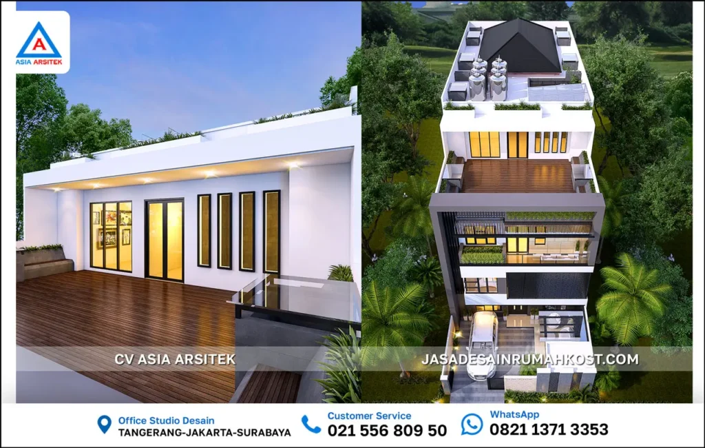 Jasa Desain Rumah Kost 4 Lantai di Grogol Jakarta Barat atas