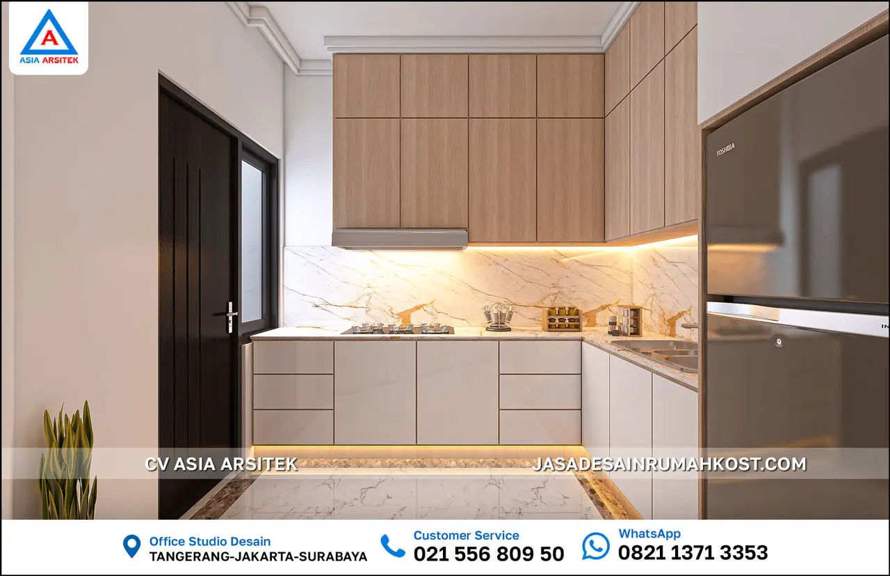 Jasa Desain Rumah Kost 4 Lantai di Menteng Jakarta Pusat dapur