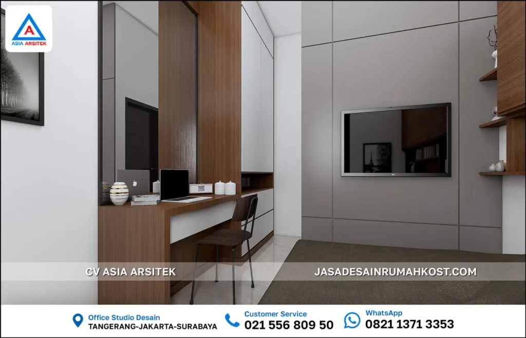 Jasa Desain Rumah Kost 4 Lantai di Pademangan Jakarta Utara kamar tidur kost