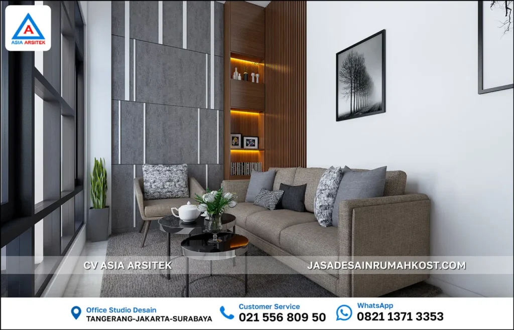Jasa Desain Rumah Kost 4 Lantai di Pademangan Jakarta Utara lobby