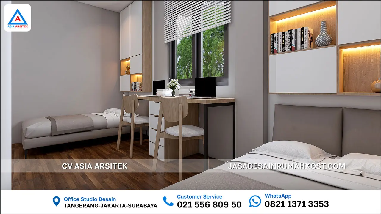Jasa Desain Rumah Kost 4 Lantai di Pagedangan Tangerang kamar suite