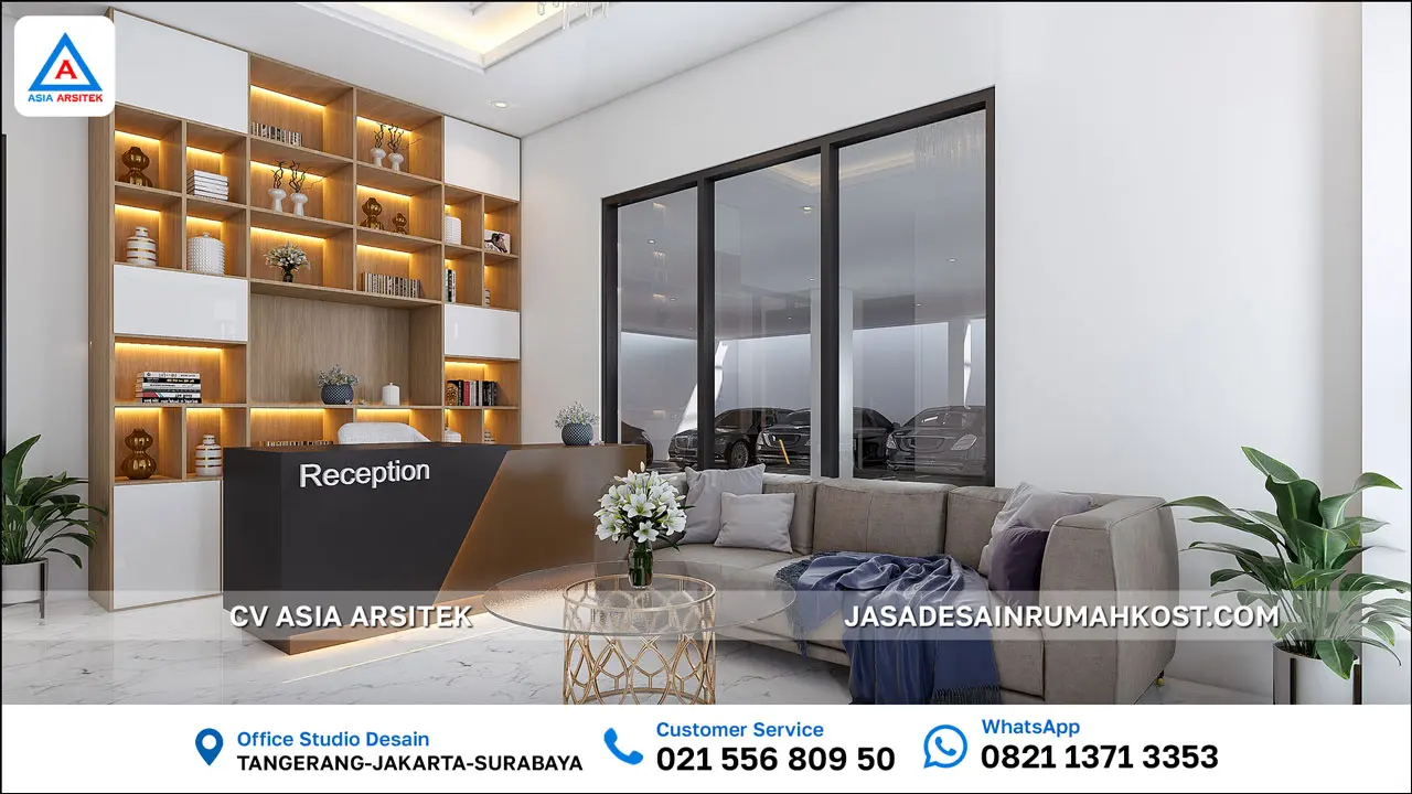 Jasa Desain Rumah Kost 4 Lantai di Pagedangan Tangerang resepsionis