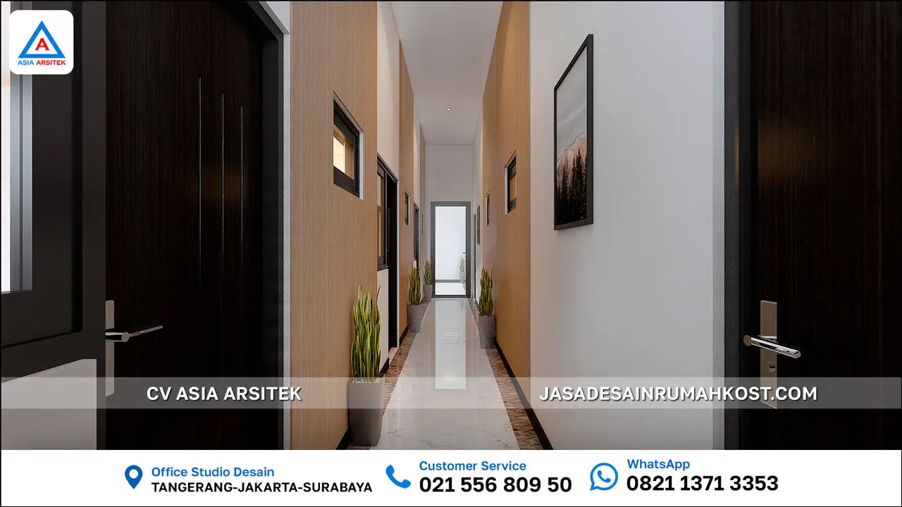 Jasa Desain Rumah Kost 4 Lantai di Pagedangan Tangerang selasar