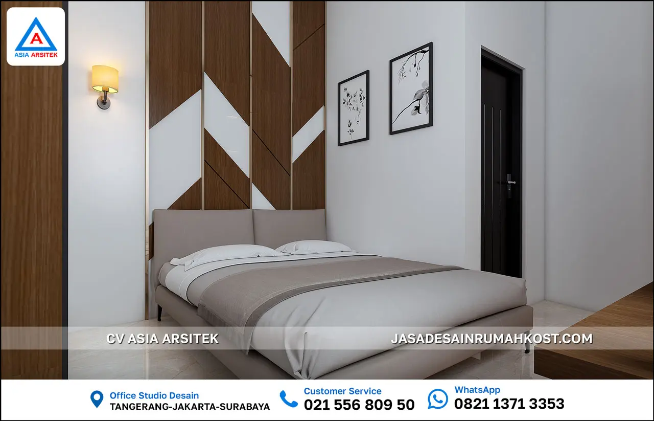 Jasa Desain Rumah Kost 4 Lantai di Setiabudi Jakarta Selatan kamar