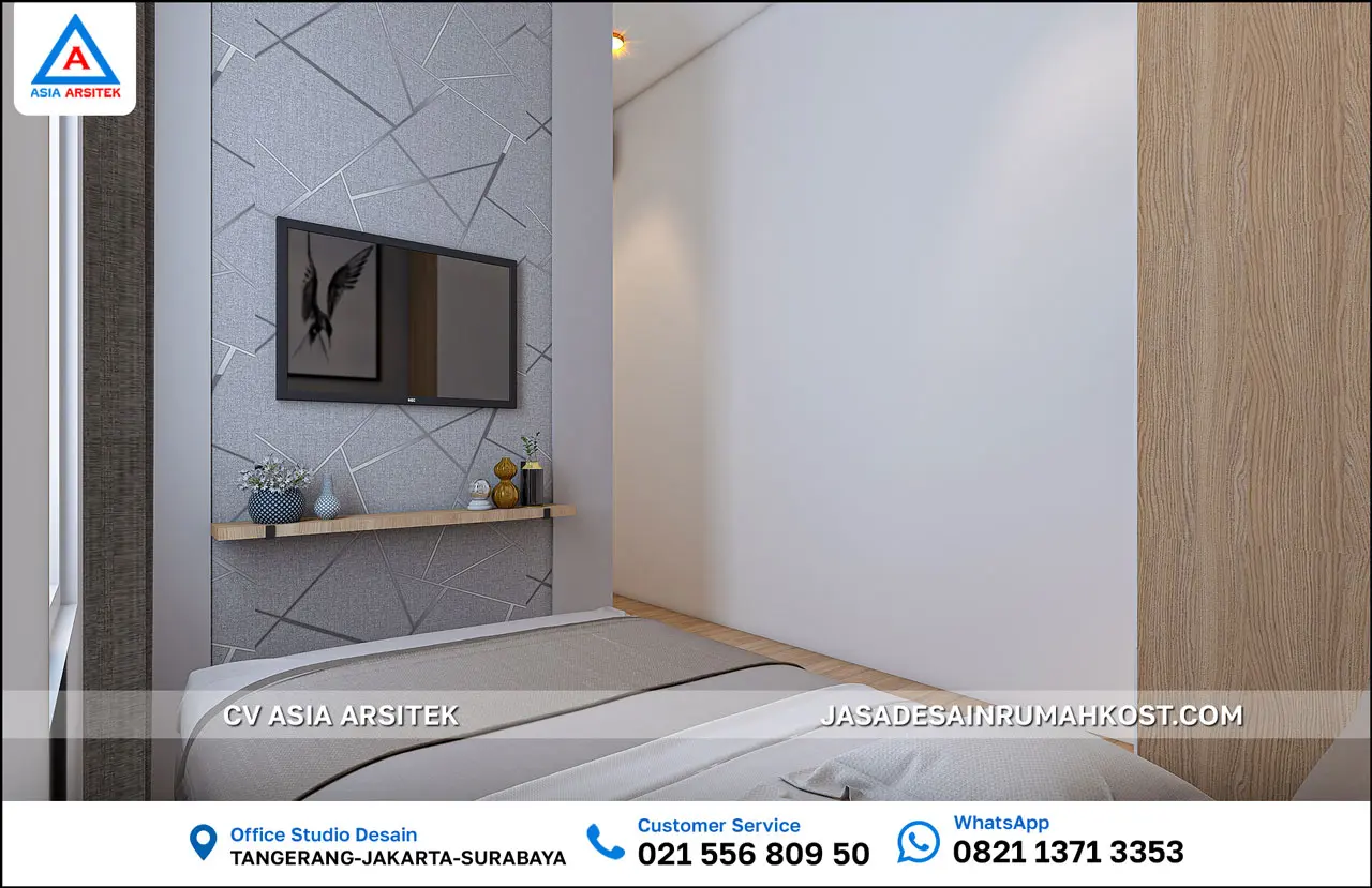 Jasa Desain Rumah Kost 4 Lantai di Tanah Abang Jakarta Pusat kamar