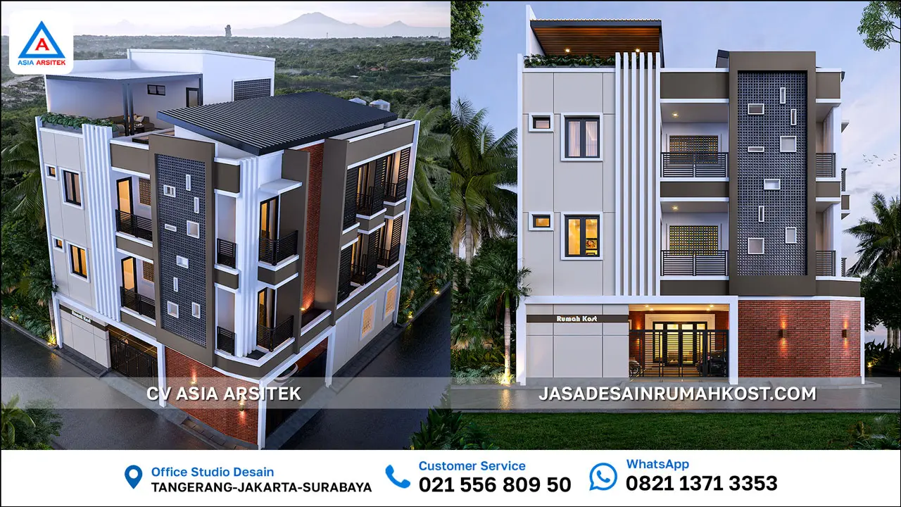 Jasa Desain Rumah Kost 4 Lantai di Tangerang Selatan atas