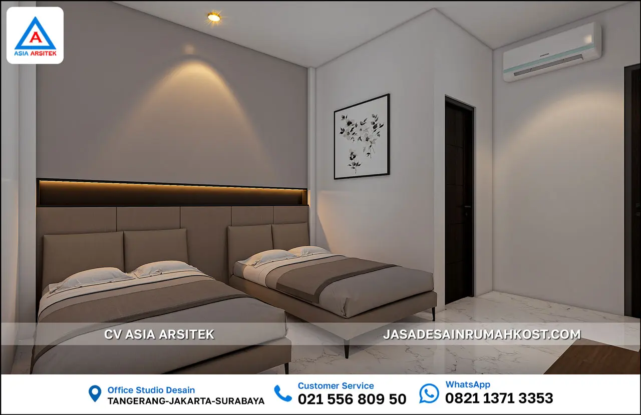 Jasa Desain Rumah Kost 6 Lantai di BSD Tangerang Selatan kamar suite