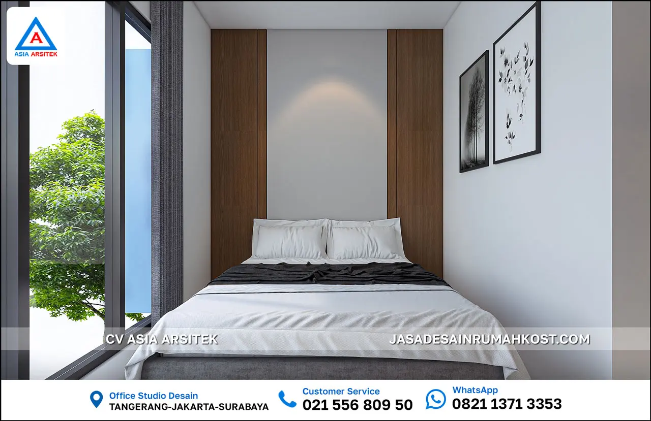 Jasa Desain Rumah Kost 6 Lantai di BSD Tangerang Selatan kamar tidur kost