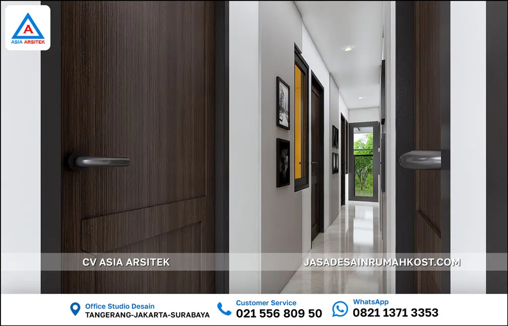 Jasa Desain Rumah Kost Minimalis 3 Lantai di Grogol Jakarta Barat selasar