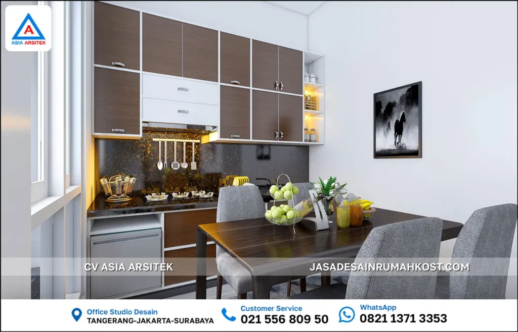 Jasa Desain Rumah Kost di Menteng Jakarta Pusat dapur