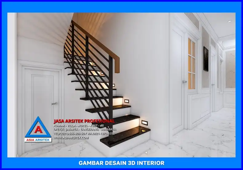 area tangga Biaya Jasa Desain Rumah Kost di Depok