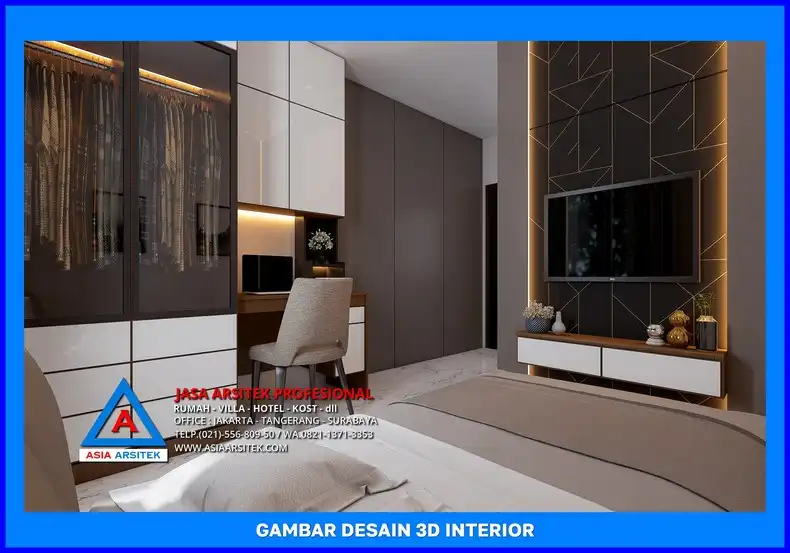 ruang kerja Desain Rumah Kost Minimalis di Depok