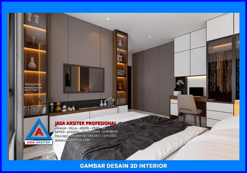 area tv Desain Rumah Kost Minimalis di Depok