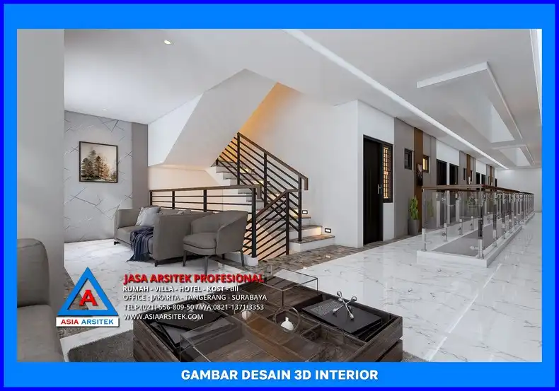 ruang tunggu Desain Rumah Kost Minimalis di Depok