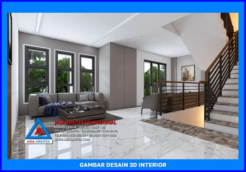 ruang tunggu Desain Rumah Kost Minimalis di Depok