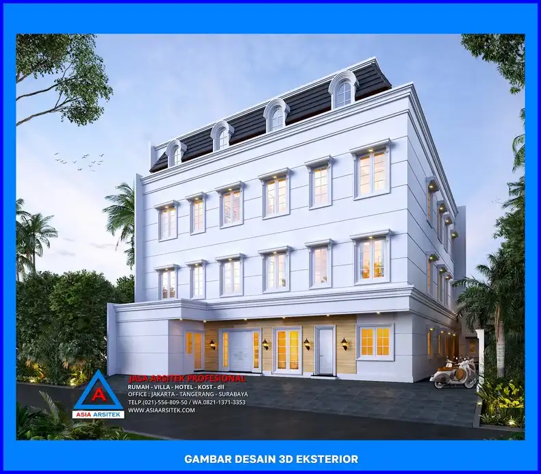 tampak hook tanpa pagar rumah kost Jasa Arsitek Rumah Kost Depok