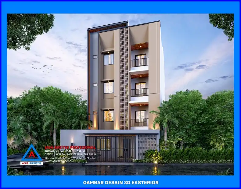 tampak depan Jasa Desain Interior Rumah Kost Depok